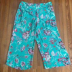 New York & Company Floral Teal Pants